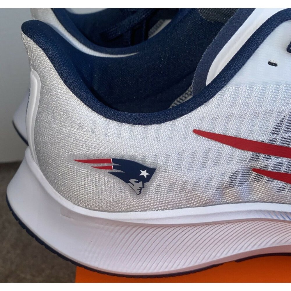 Nike 2020 New England Patriots Mens 12.5 Zoom Pegasus 37 Running Shoes NFL